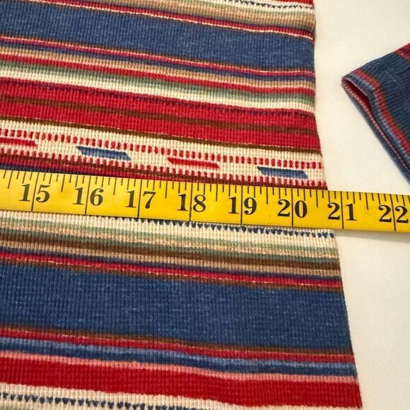 LRL Lauren Jeans Co. Vtg Southwest Dropped Waist Waffle Knit Dress Sz 1X - Picture 8 of 11